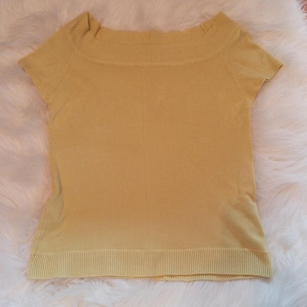 BCBG MAXAZRIA yellow/green top M